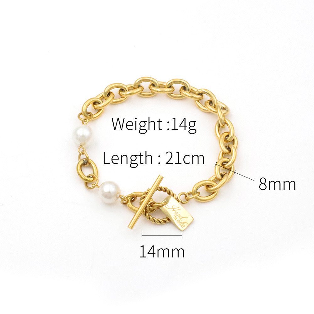 18K Gold-Plated Titanium Steel Bracelet - Private Glows