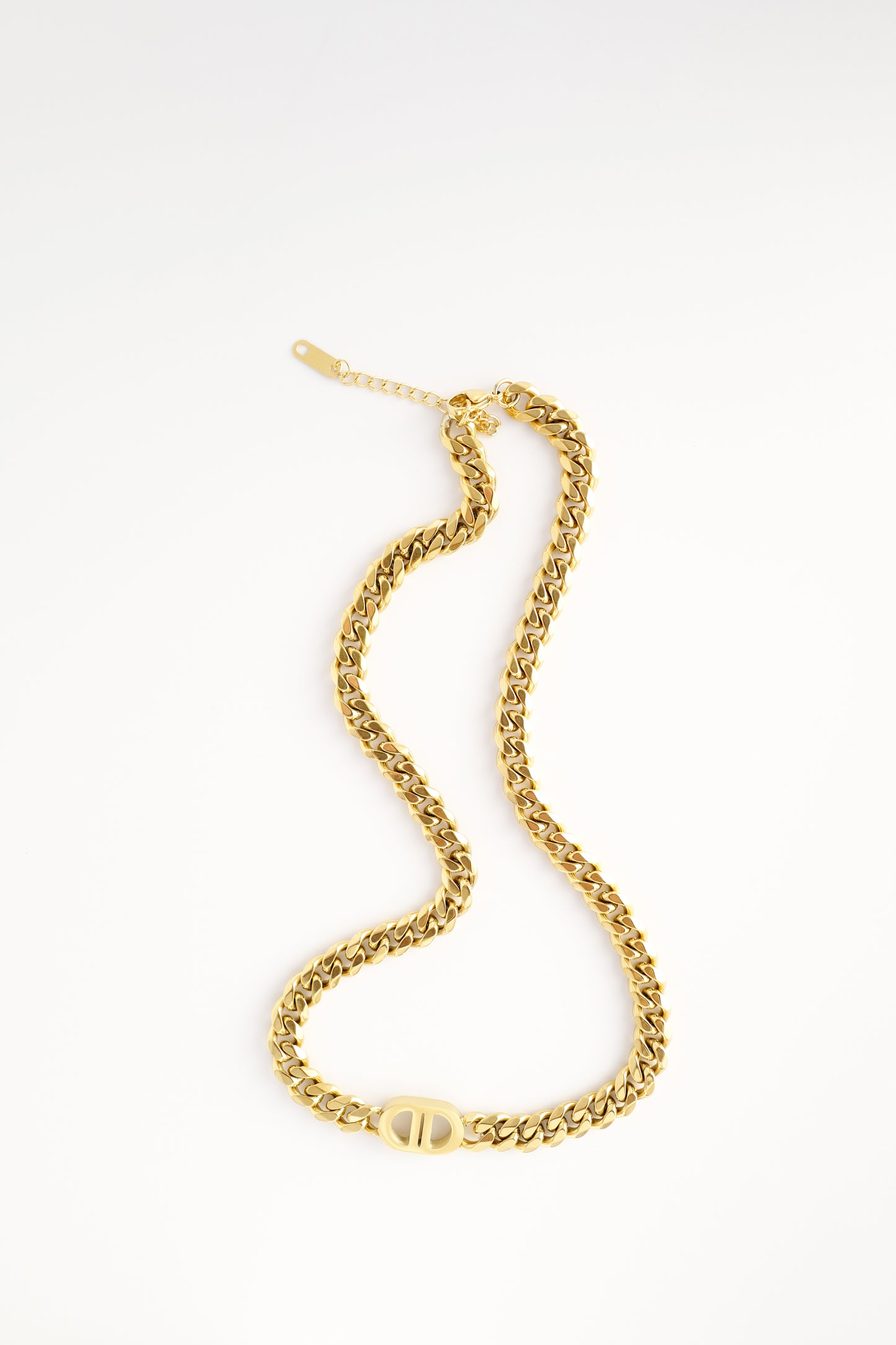 Double D Curb Chain Necklace - Private Glows