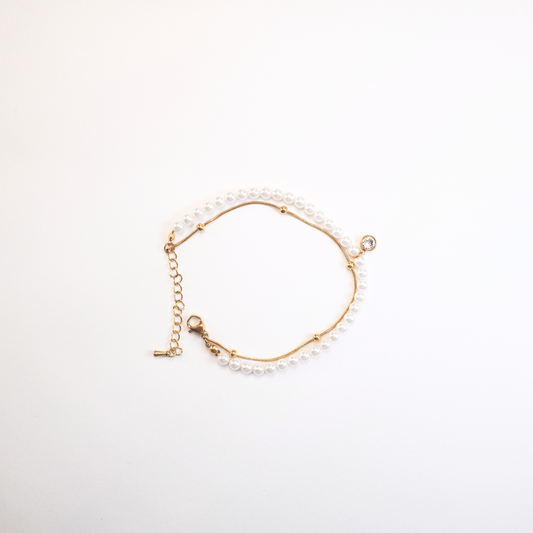 Double Layer Pearl Bracelet - Private Glows