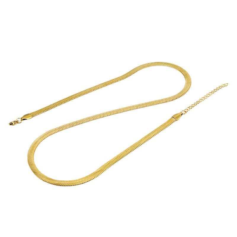 Elegant Gold-Plated Snake Chain Necklace - Private Glows