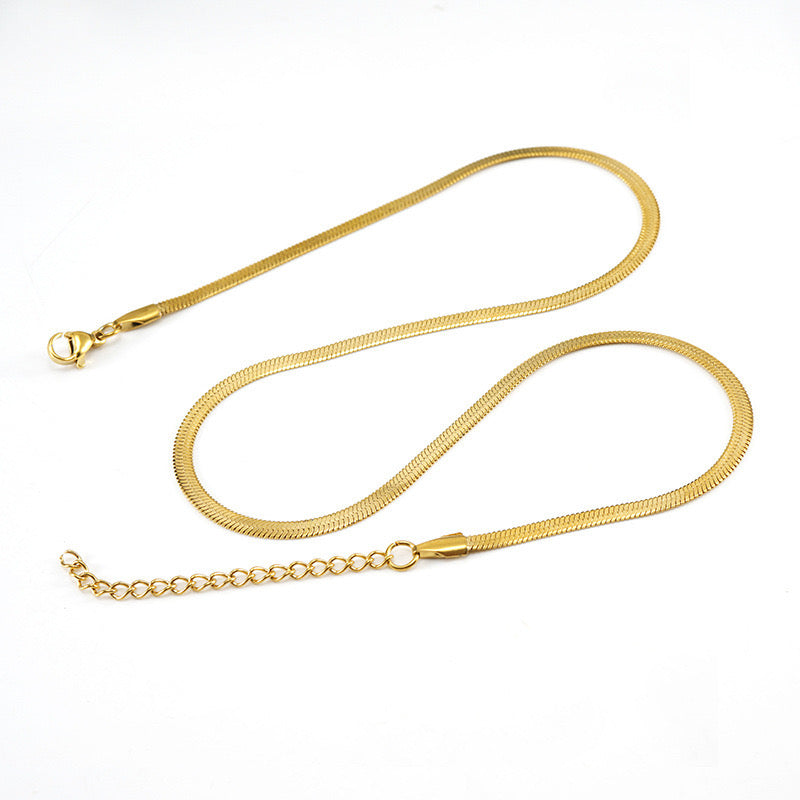 Elegant Gold-Plated Snake Chain Necklace - Private Glows