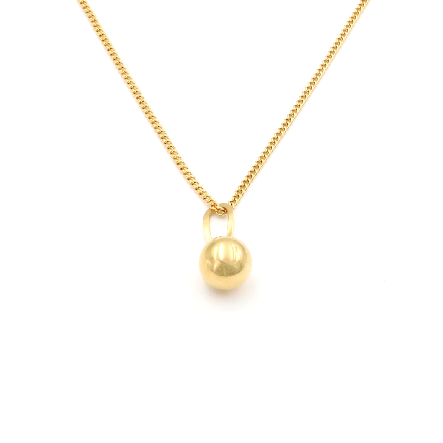 Gold Sphere Pendant Necklace - Private Glows