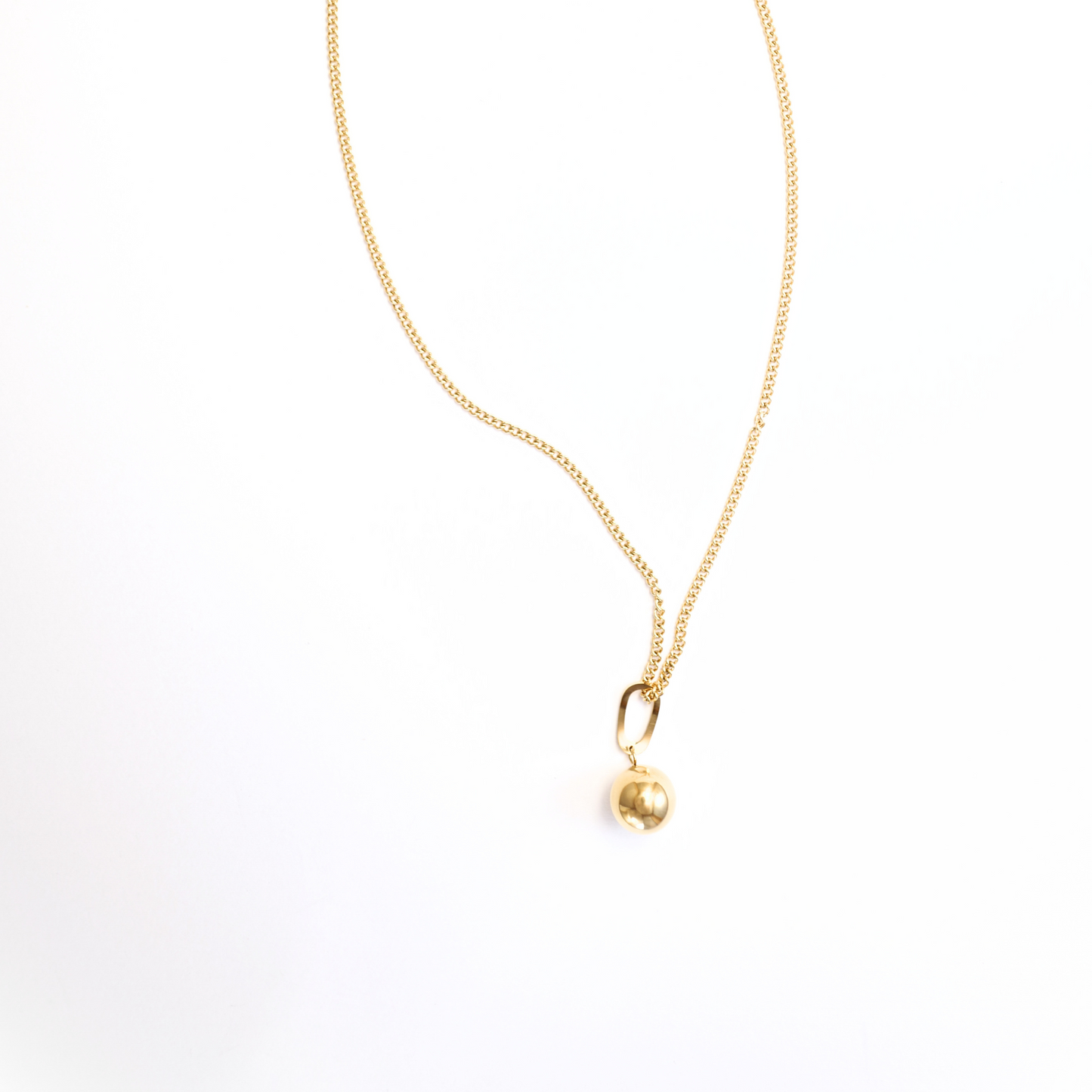 Gold Sphere Pendant Necklace - Private Glows