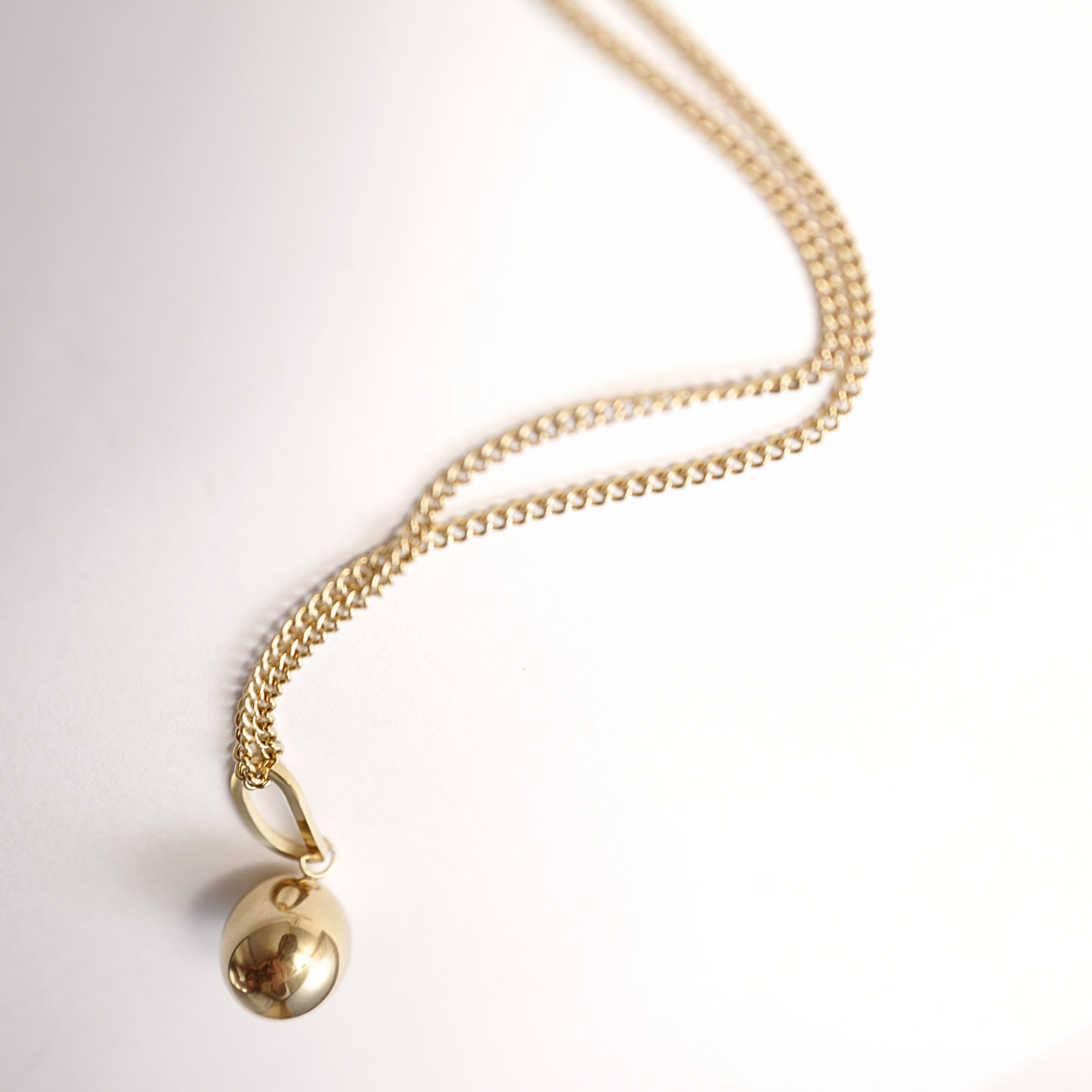 Gold Sphere Pendant Necklace - Private Glows