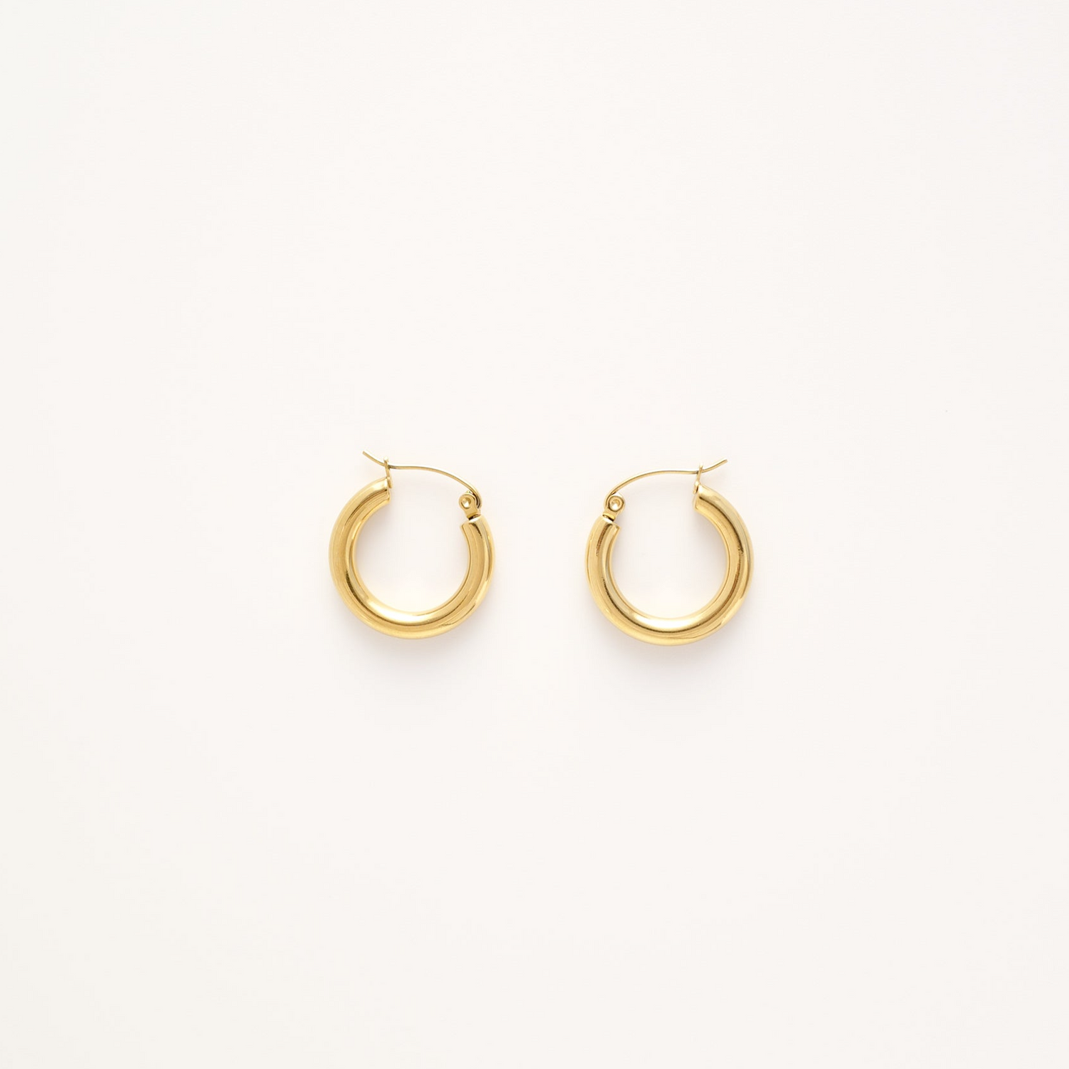 Golden Classic Hoop Earrings - Private Glows