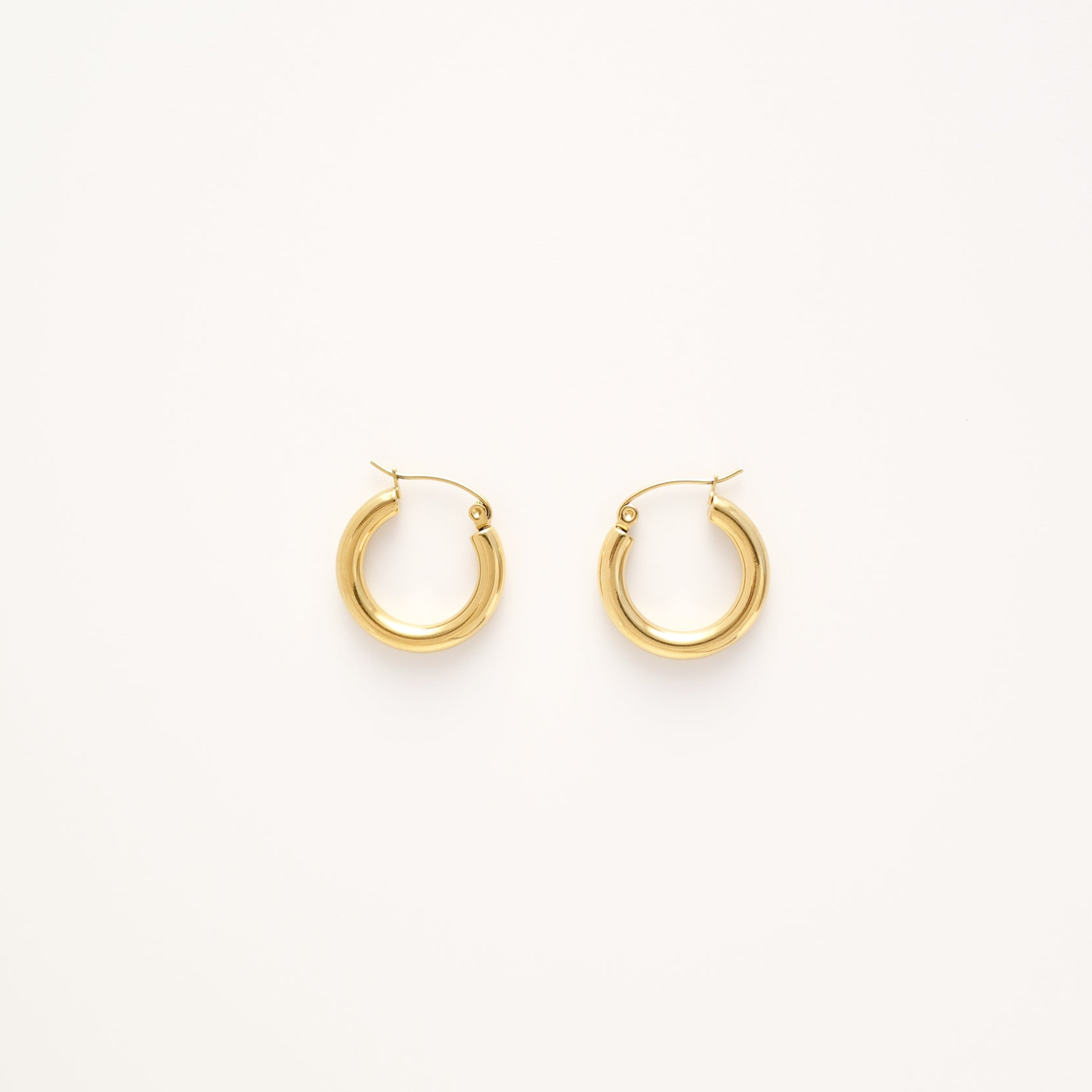 Golden Classic Hoop Earrings - Private Glows