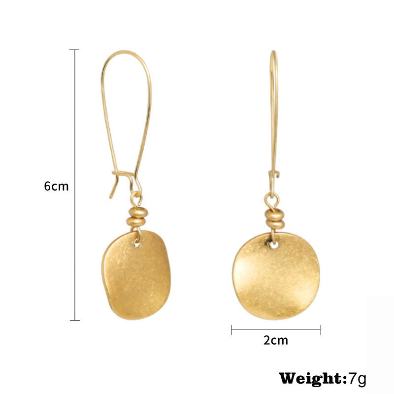 Golden Dawn Textured Drop Earrings - Private Glows