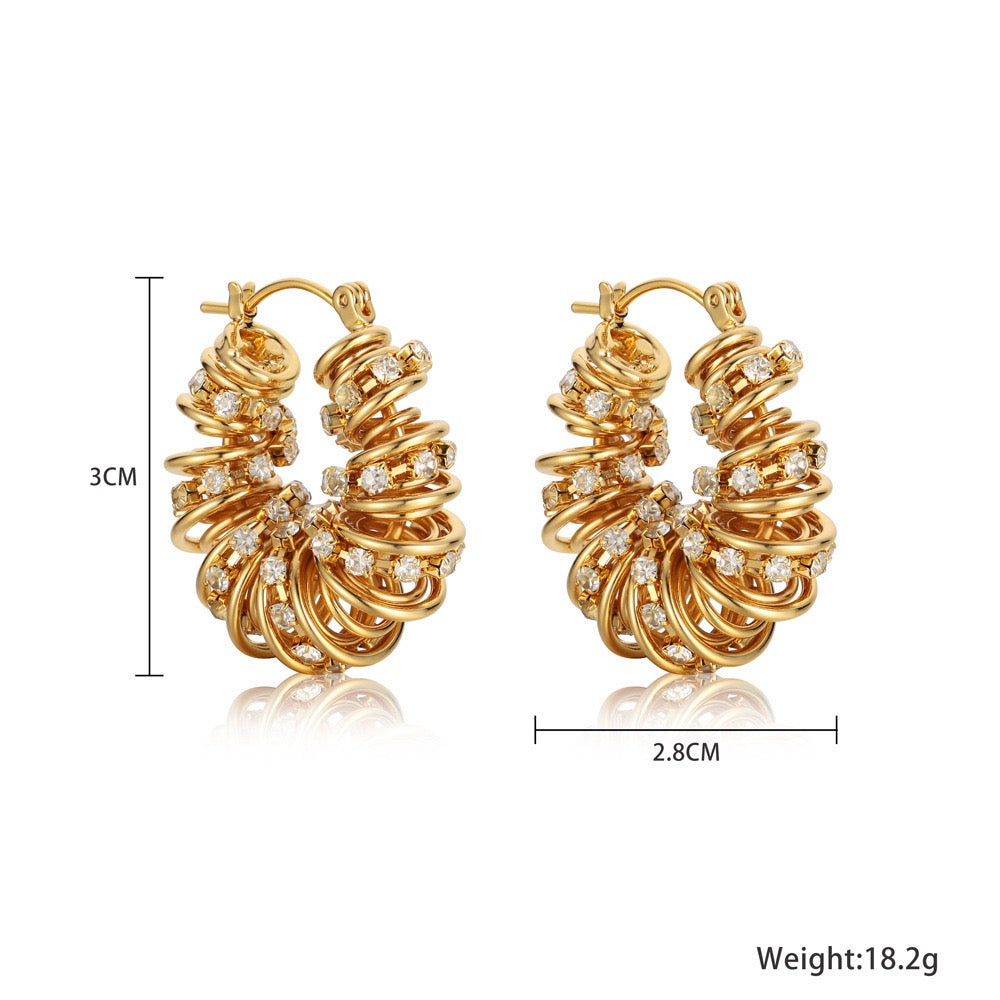 Golden Radiance Hoop Earrings - Private Glows