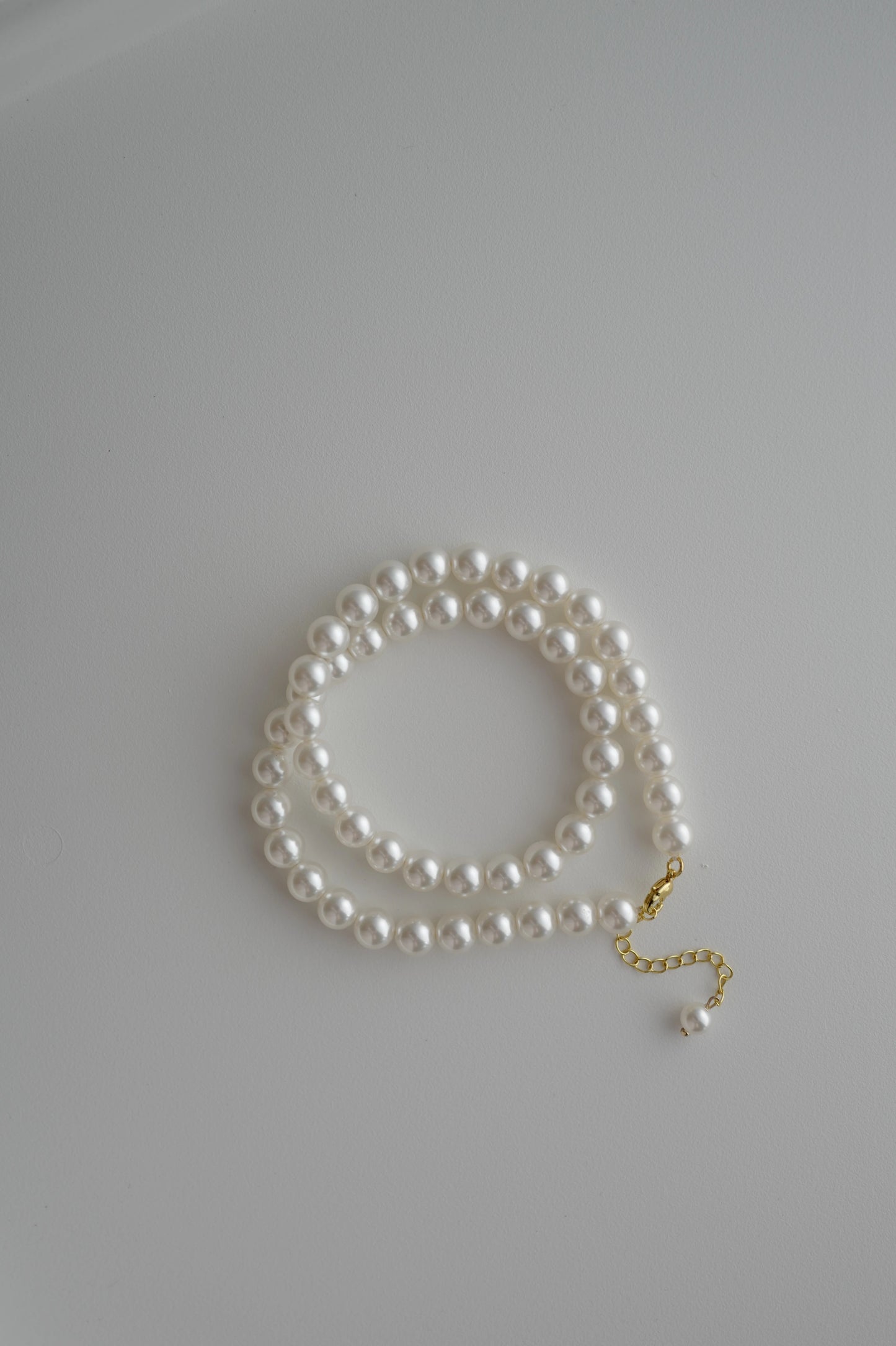 Mila Pearl Necklace – Classic Swarovski Pearl Necklace with 18k Gold-Plated Lobster Clasp