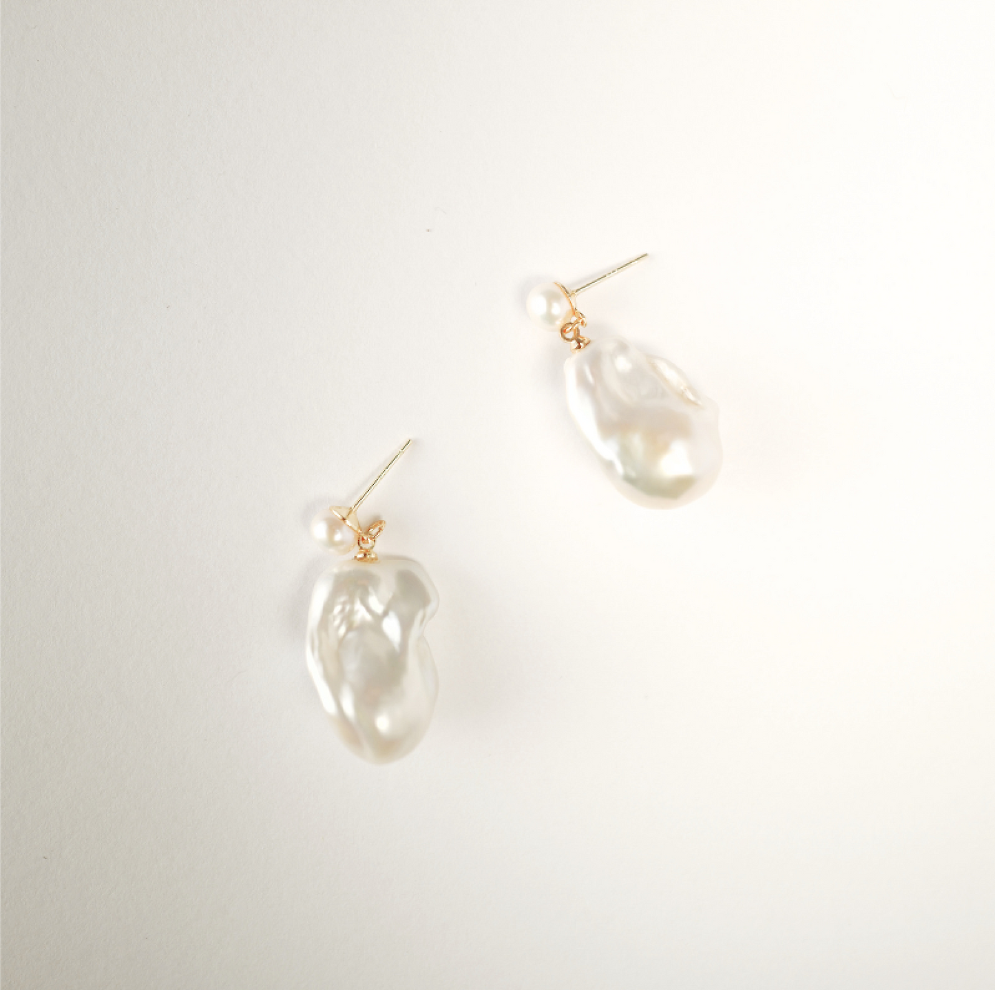 Olivia Drop Earrings Baroque Pearls - Private Glows