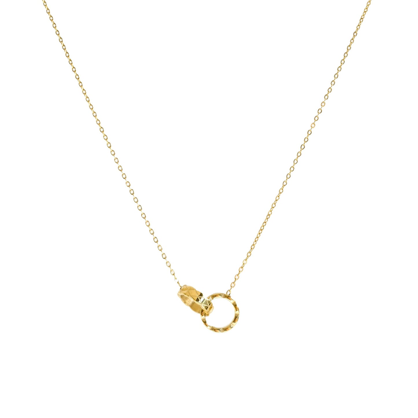 Linked Circles Gold Necklace