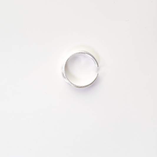 Silver Satin Adjustable Ring - Private Glows