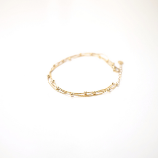 Triple Layer Gold Plated Bracelet - Private Glows