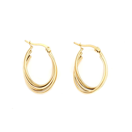 Triple Twisted Hoop Earrings - Private Glows